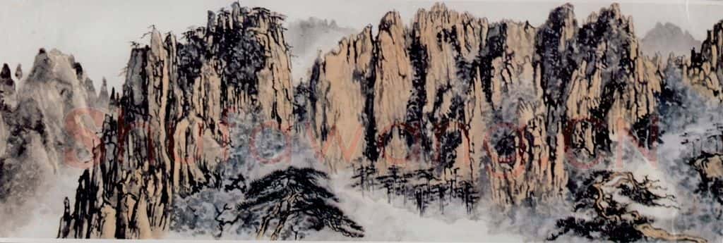 1969年 刘海粟 黄山西海门图卷 书画作品