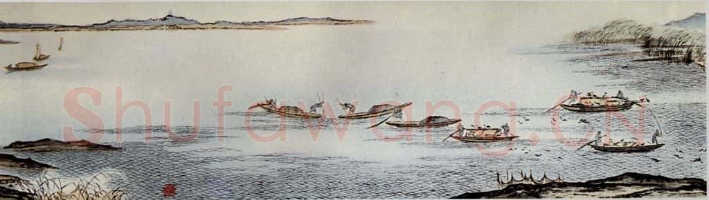 1955年 刘海粟 洞庭渔村图卷 书画作品