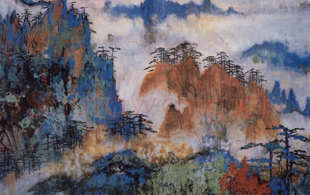 1980年 刘海粟 锦绣河山 书画作品