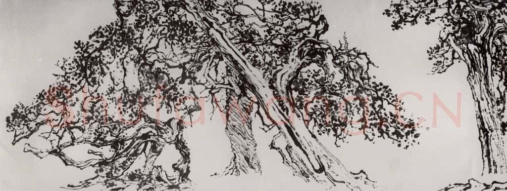 1955年 刘海粟 清奇古怪图卷 书画作品