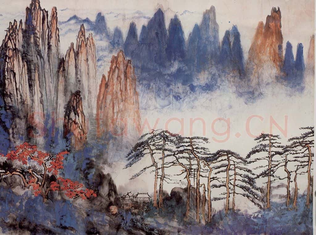 1983年 刘海粟 曙光普照神州 书画作品