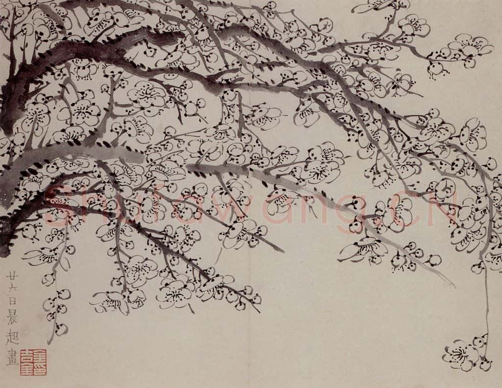 1757年 金农《梅花册》书画作品