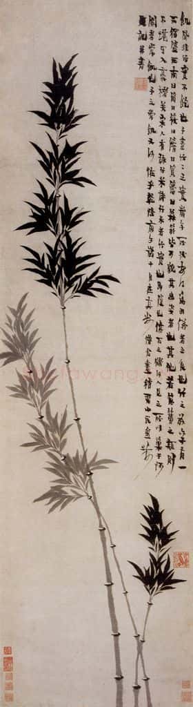 1750年 金农《墨竹》书画作品