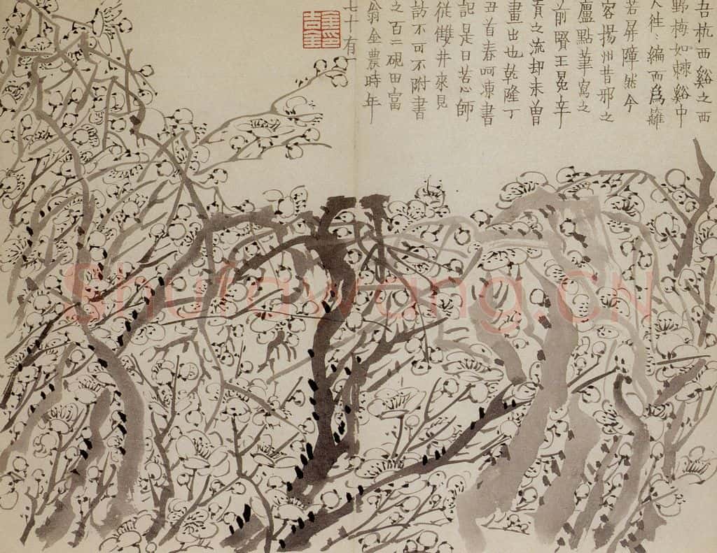 1757年 金农《梅花册》书画作品