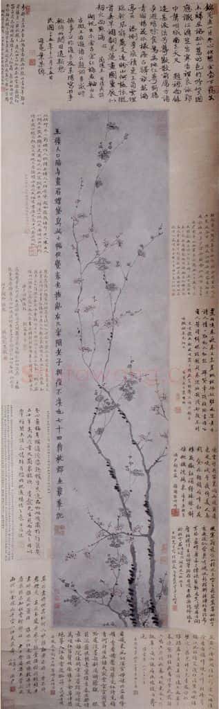 1760年 金农《黛影暗香图》书画作品
