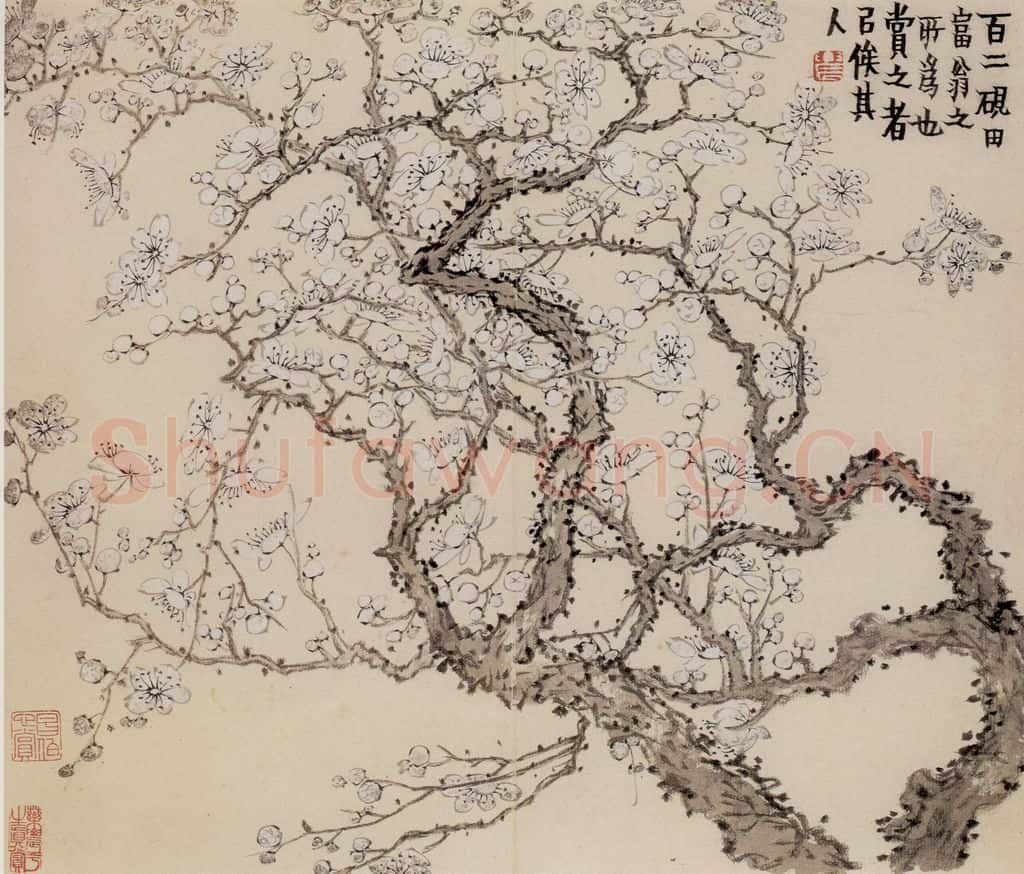 1760年 金农《梅花册》书画作品