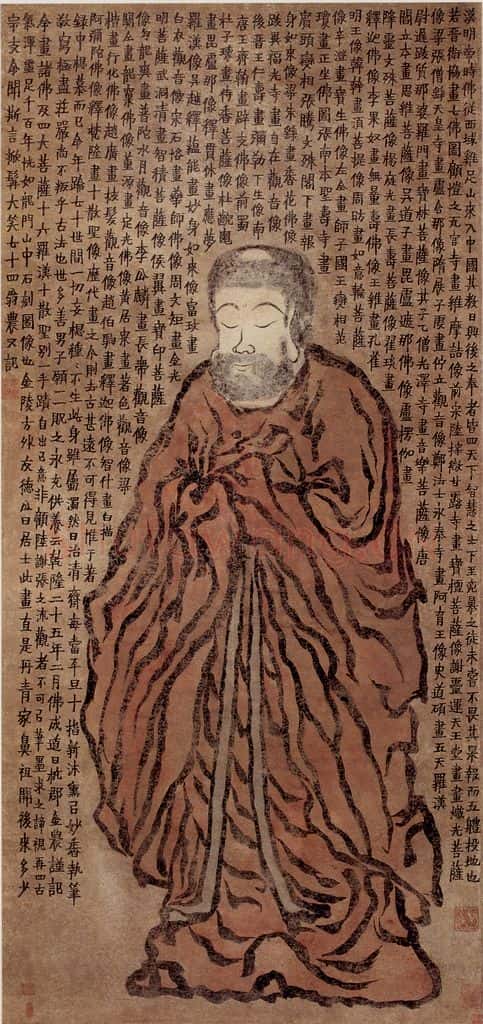 1760年 金农《设色佛像》书画作品