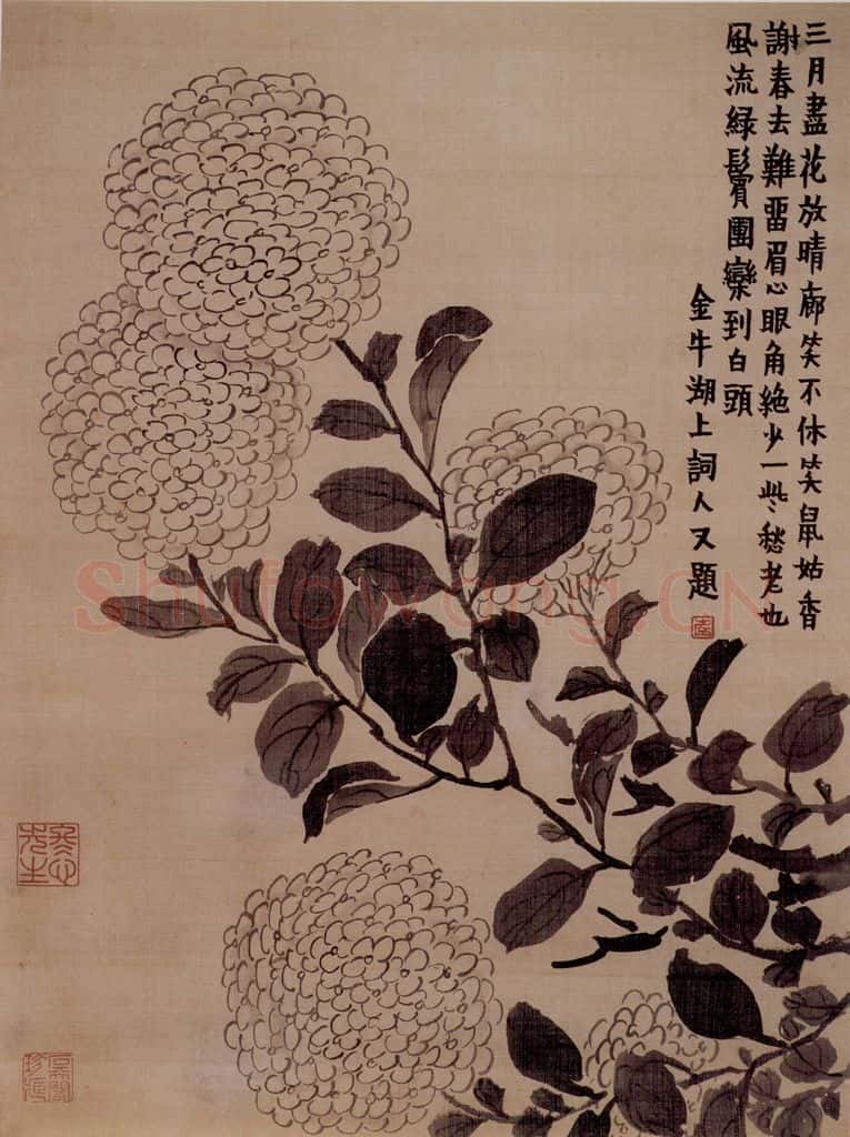 年代不详 金农《花卉册》书画作品