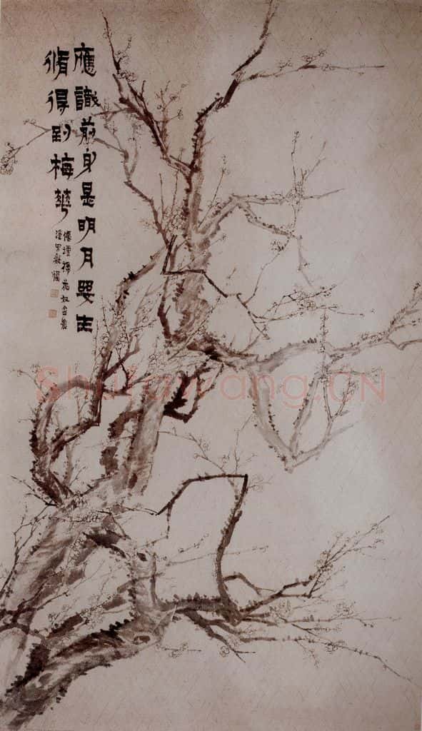 年代不详 金农《梅花轴》书画作品