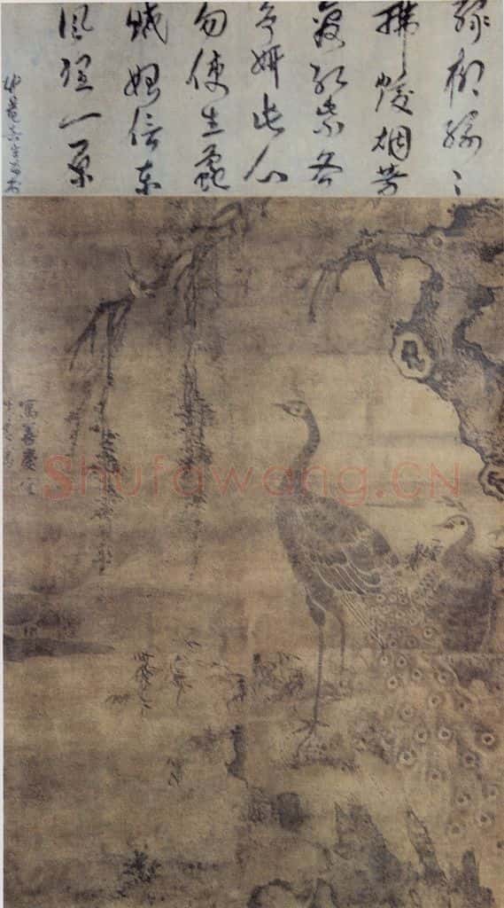 明 林良 花鸟屏(之四） 书画作品