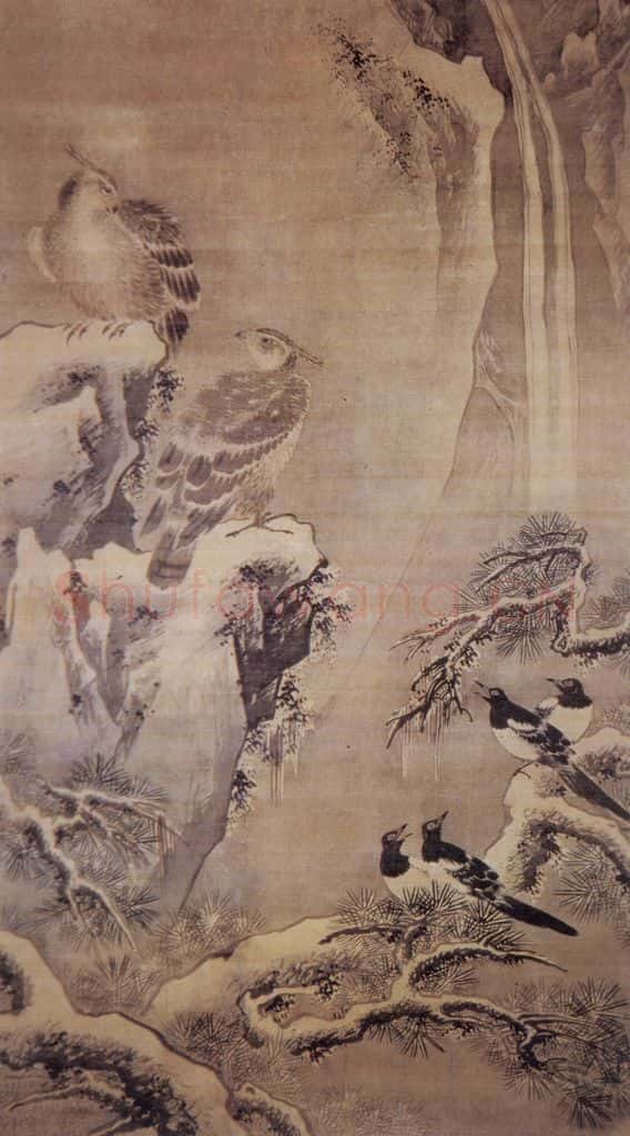 明 吕纪 四鹊图 书画作品