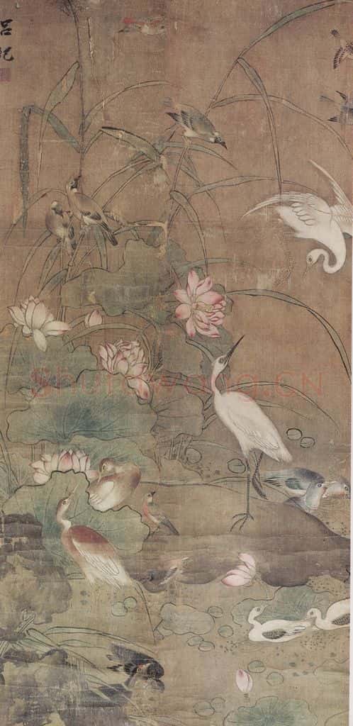 明 吕纪 花鸟屏 书画作品