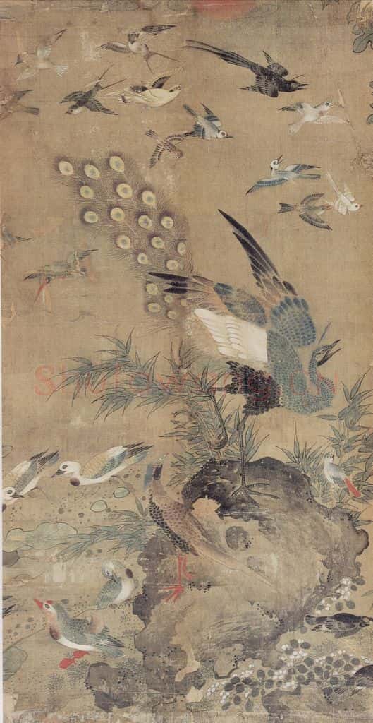 明 吕纪 花鸟屏 书画作品