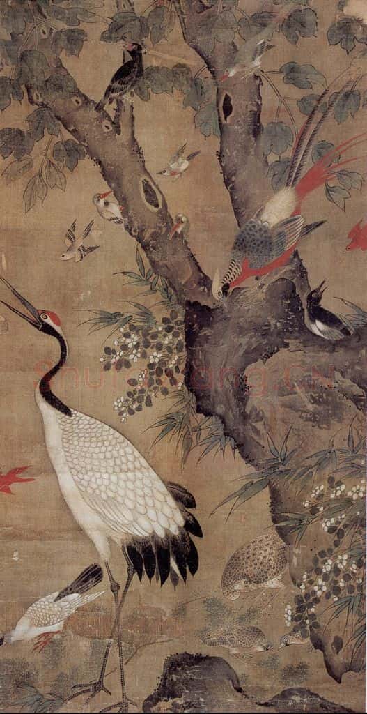 明 吕纪 花鸟屏 书画作品