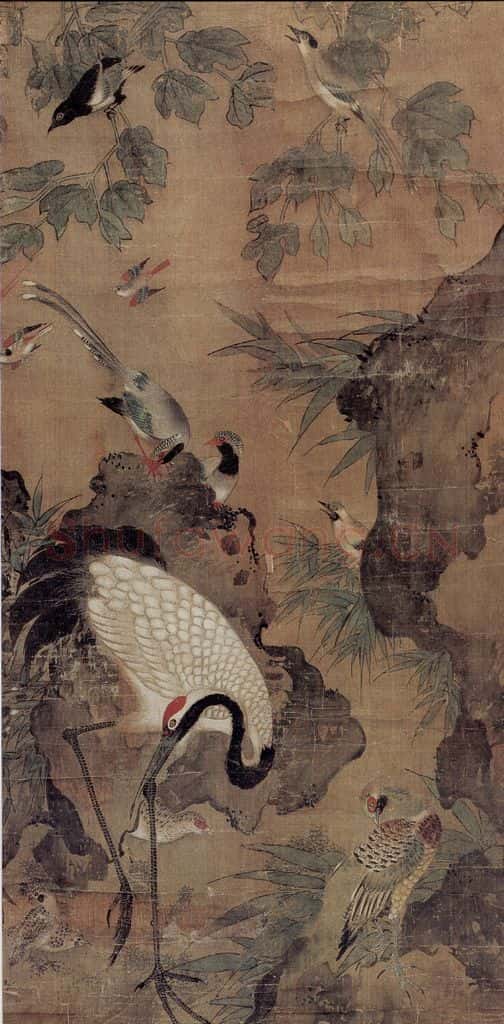 明 吕纪 花鸟屏 书画作品
