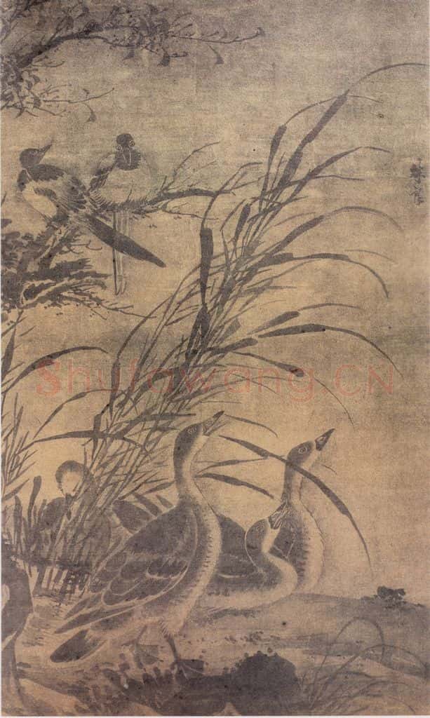 明 林良 雁鹊图 书画作品
