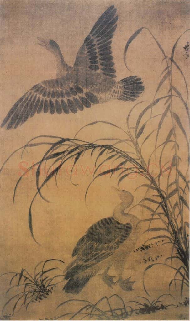 明 林良 芦雁图 书画作品