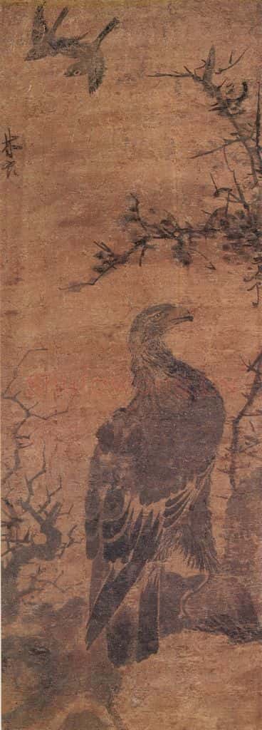 明 林良 鹰 书画作品