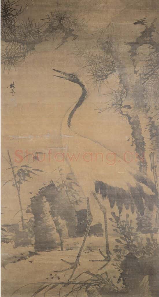 明 林良 松鹤图 书画作品