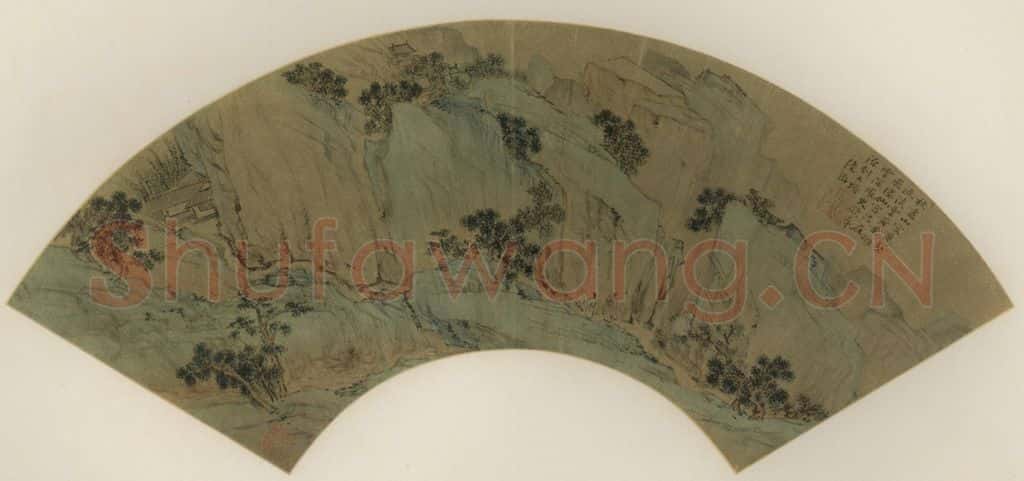 明 陆治《秋山黄叶》书画作品