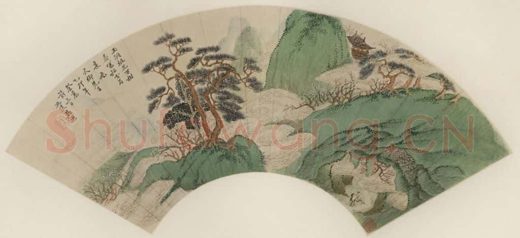 清 吴历《玉洞桃花》书画作品