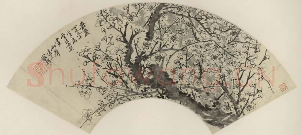 清 罗聘《梅花》书画作品