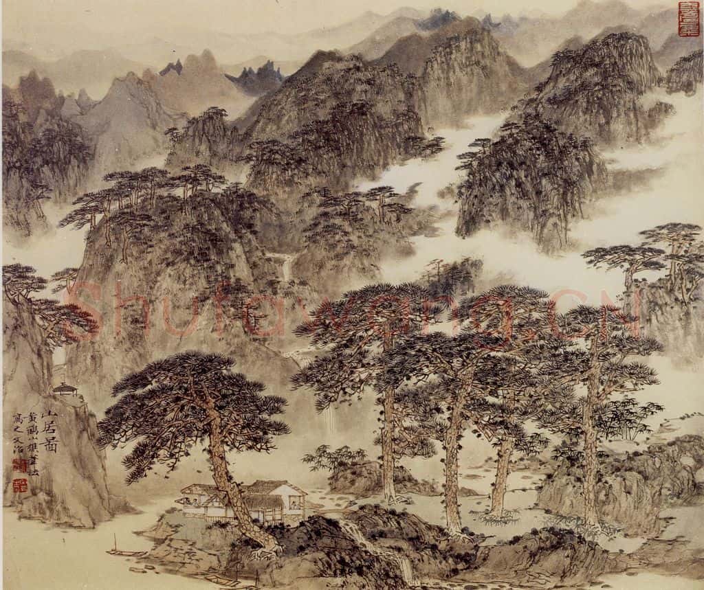 90年代 宋文治《山居图》书画作品