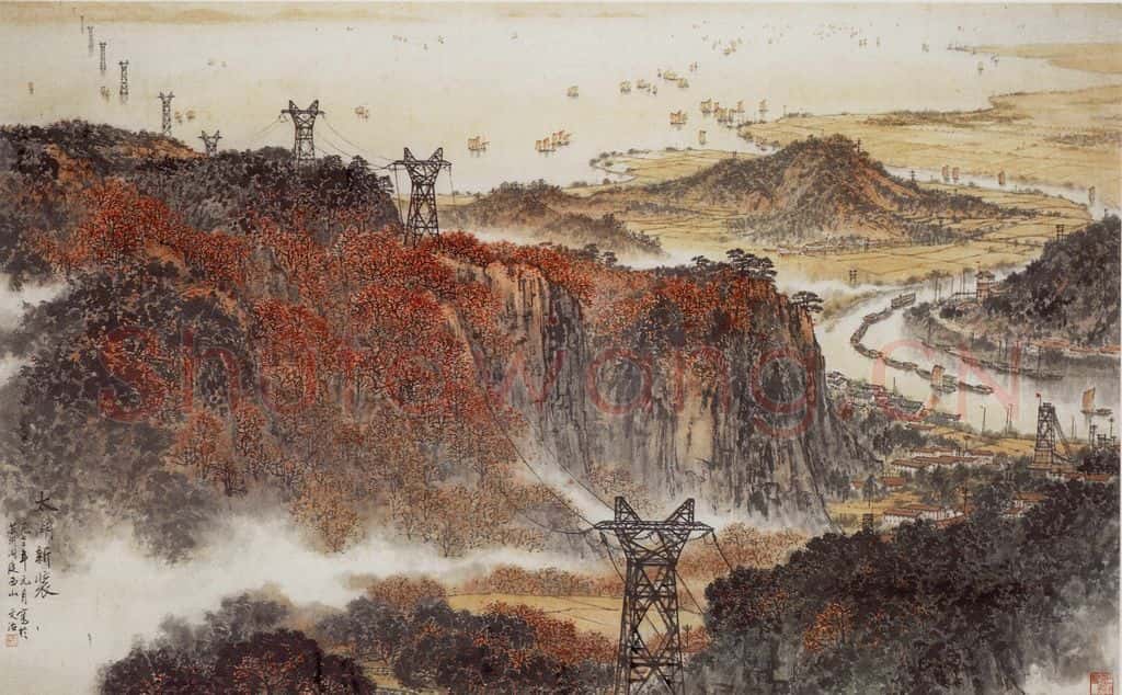 1972年 宋文治《太湖新装》书画作品