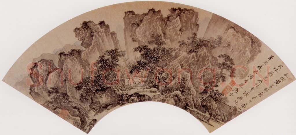 明 唐寅《山居图》书画作品