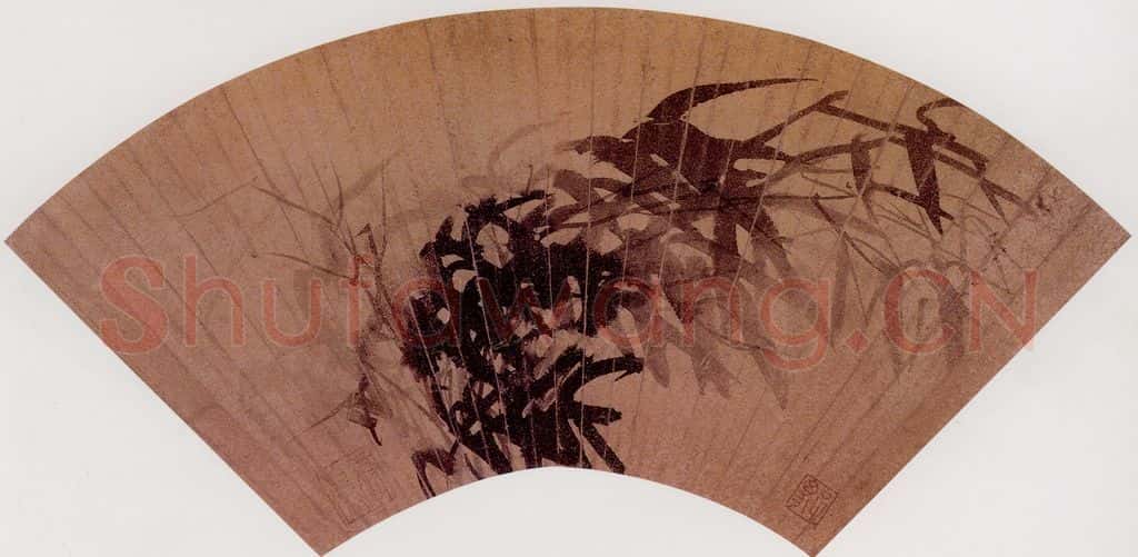 明 唐寅《墨竹图》书画作品