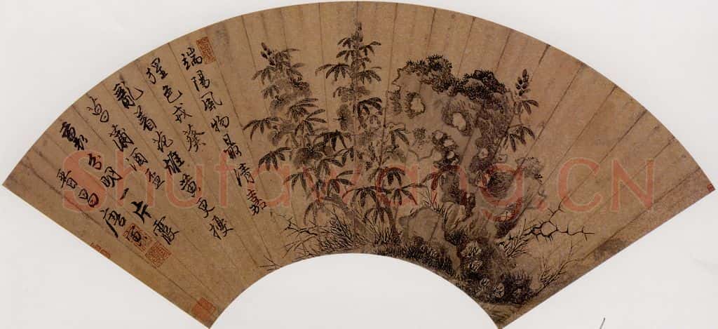 明 唐寅《蜀葵图》书画作品