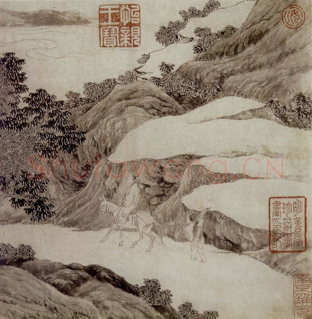 明 唐寅《南游图》书画作品