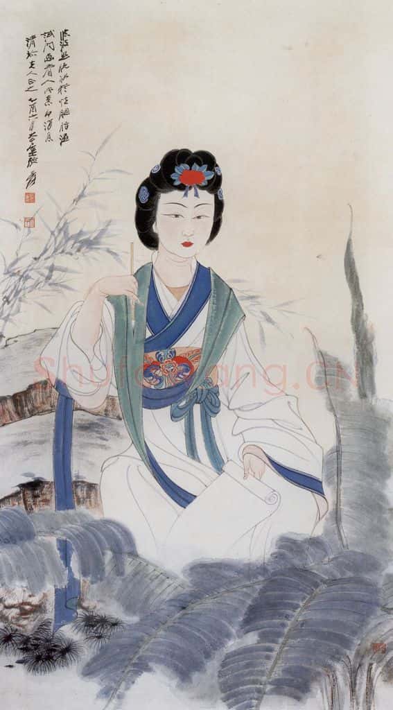  张大千《仕女图轴》书画作品