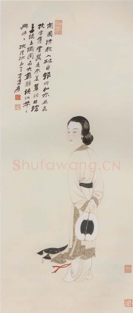  张大千《仕女图轴》书画作品