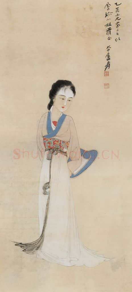  张大千《仕女图轴》书画作品