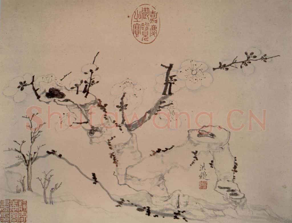 1645年 陈洪绶《杂画册》书画作品
