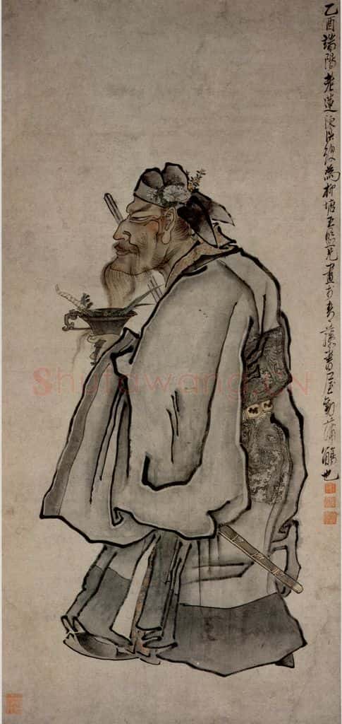 1645年 陈洪绶《钟馗像轴》书画作品