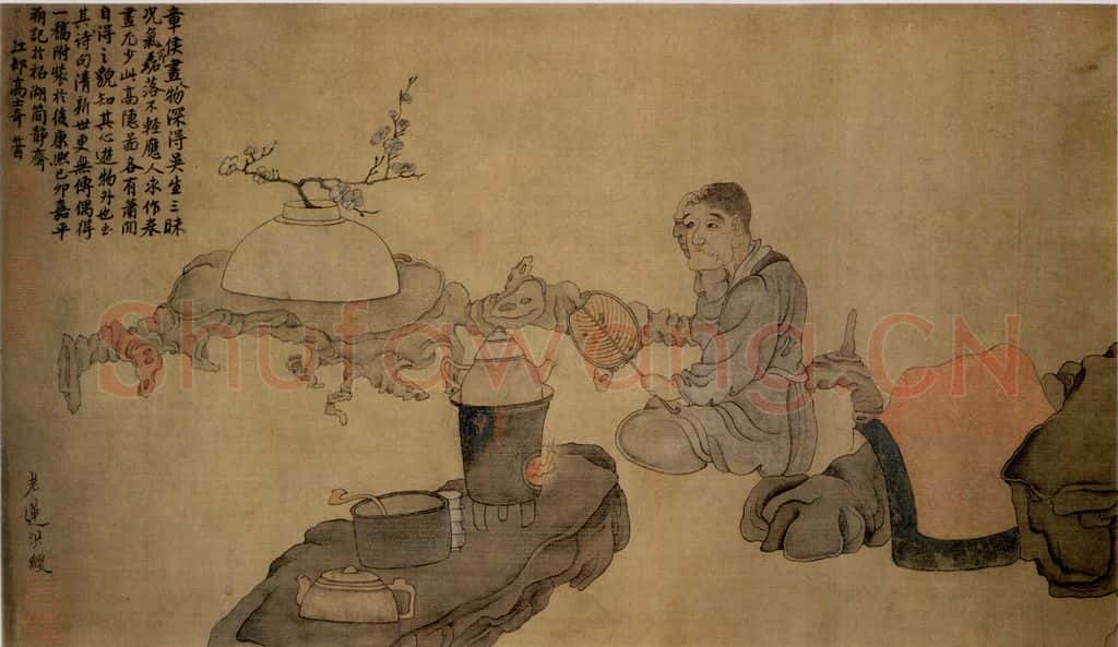 1647 陈洪绶《高隐图卷》书画作品