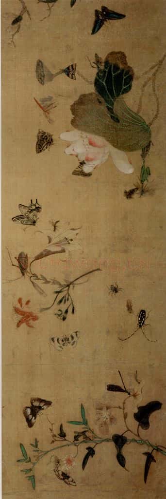 1649 陈洪绶《百蝶图卷》书画作品