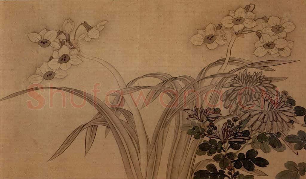 1651 陈洪绶《三处士图卷》书画作品