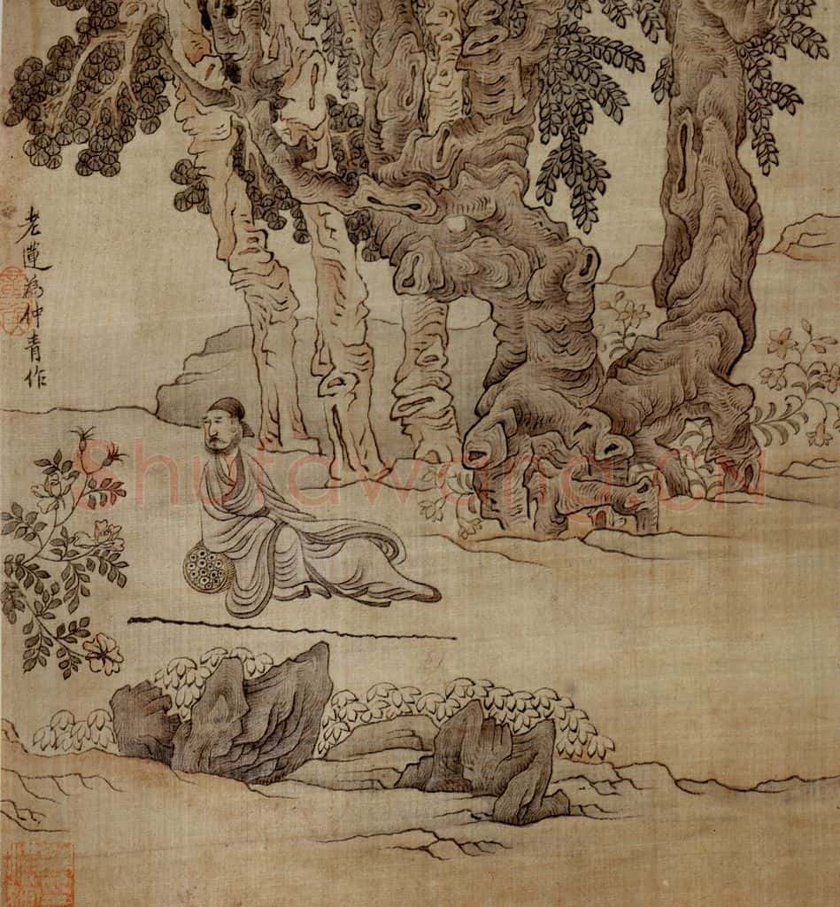 1651 陈洪绶《模古图》书画作品