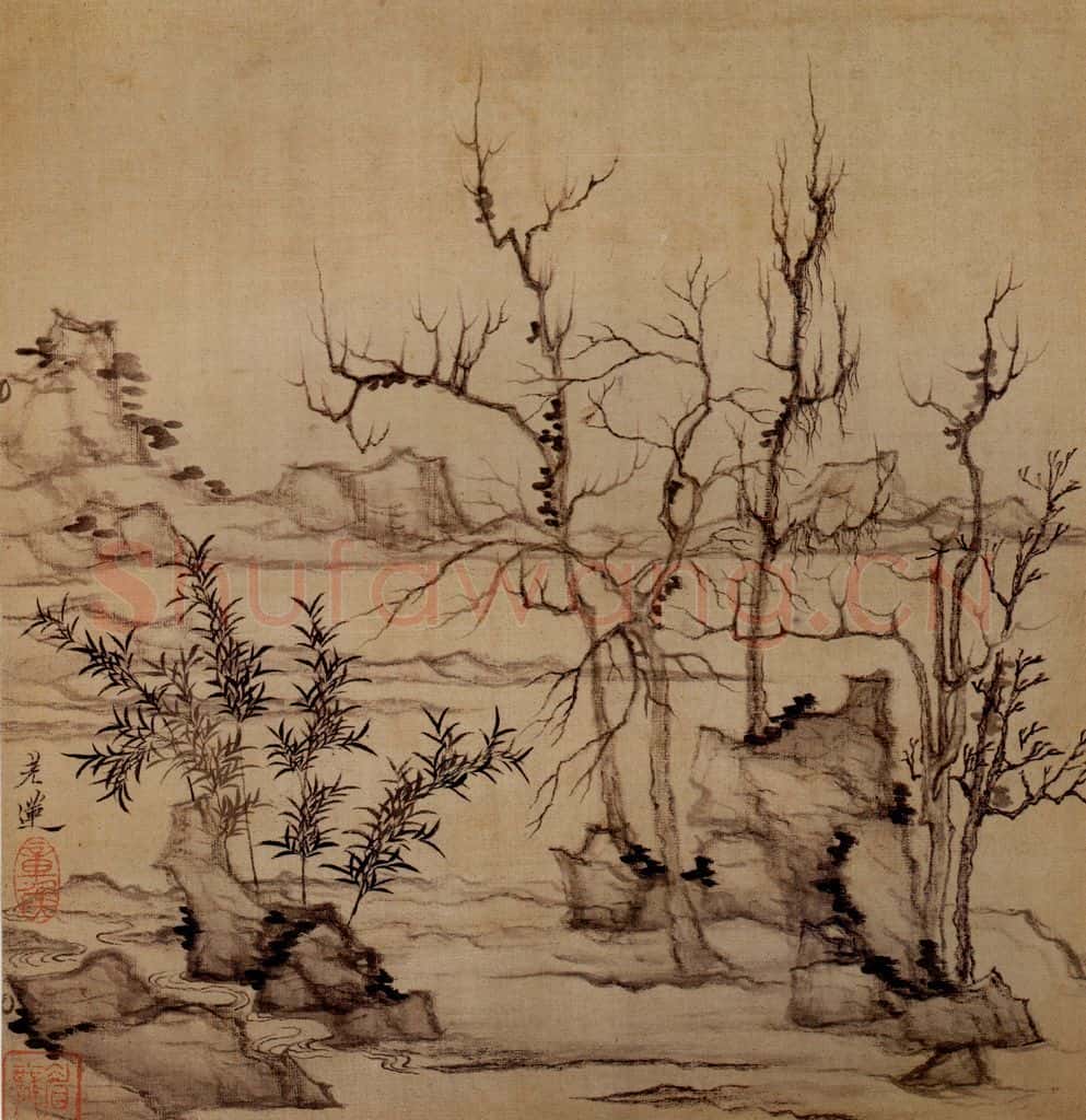 1651 陈洪绶《模古图》书画作品