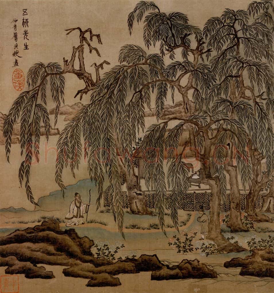 1651 陈洪绶《模古图》书画作品