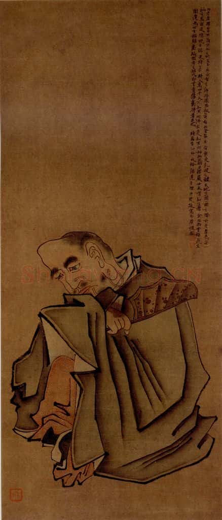1615年 陈洪绶《无极长生图轴》书画作品