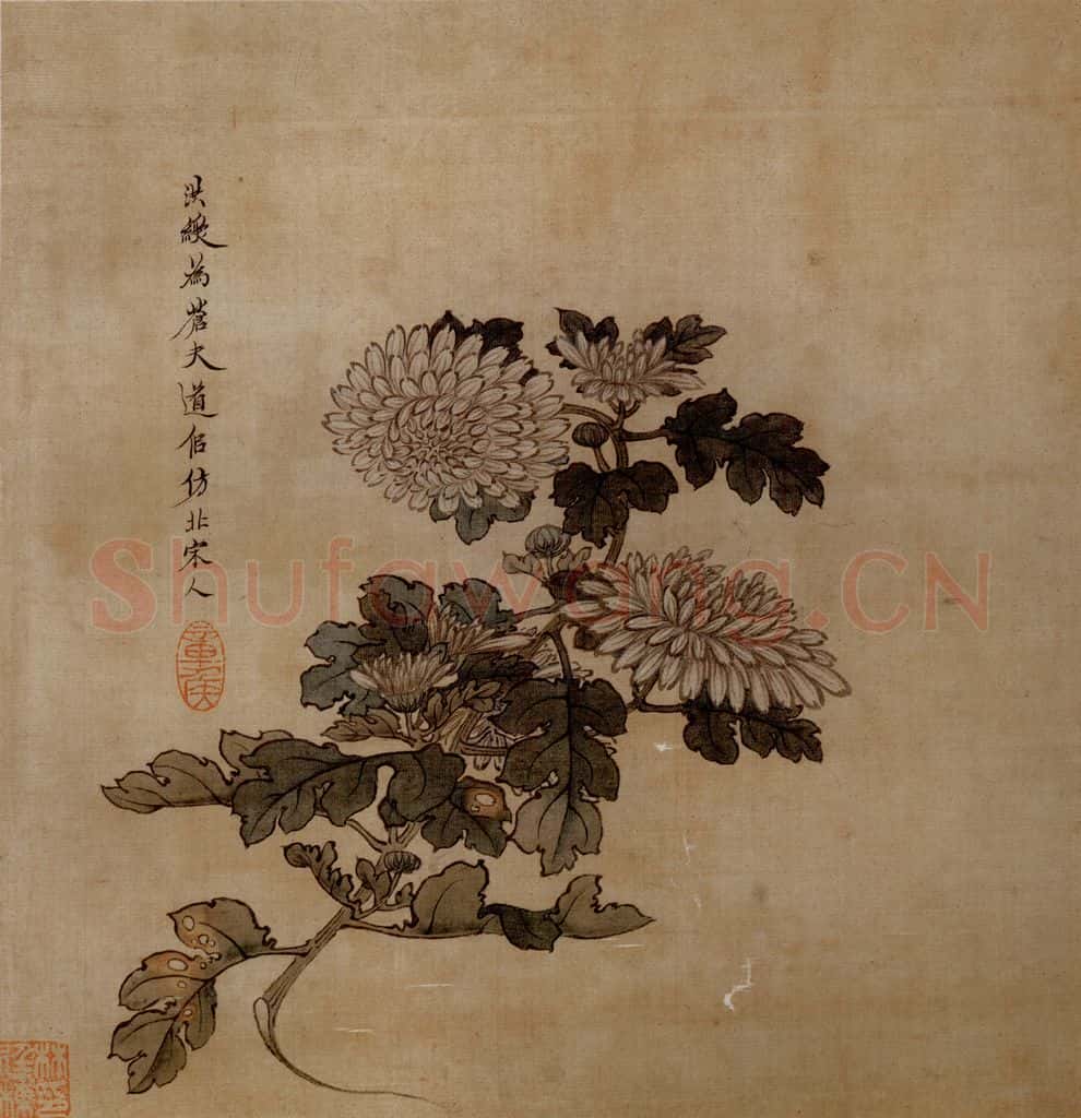 1651 陈洪绶《模古图》书画作品