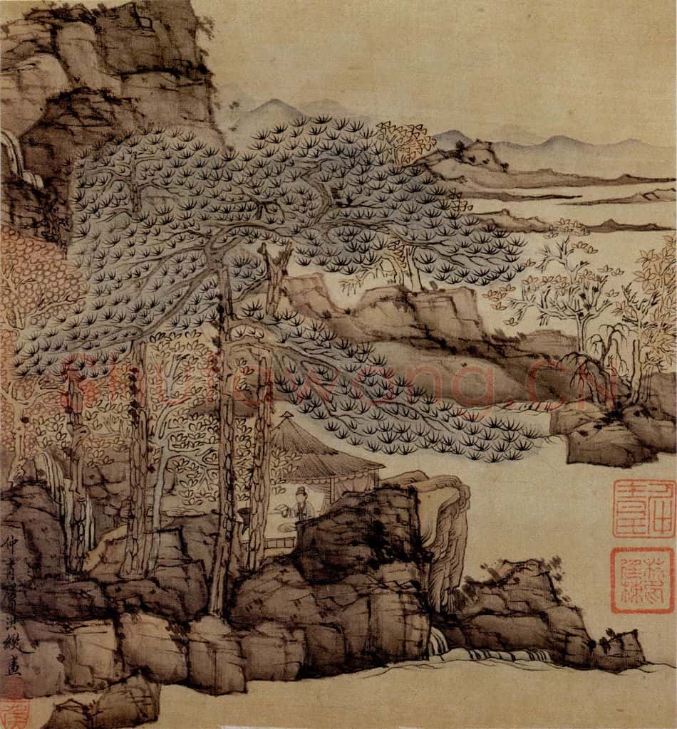 1651 陈洪绶《模古图》书画作品