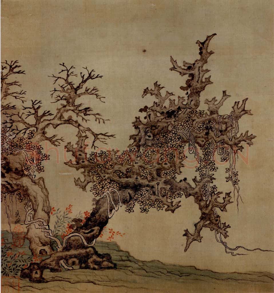 1651 陈洪绶《模古图》书画作品