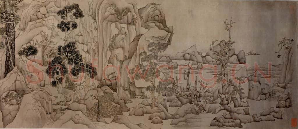 1652 陈洪绶《西园雅集图卷》书画作品