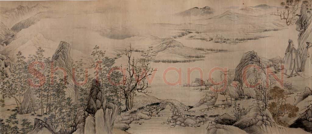 1725 陈洪绶《西园雅集图卷》书画作品