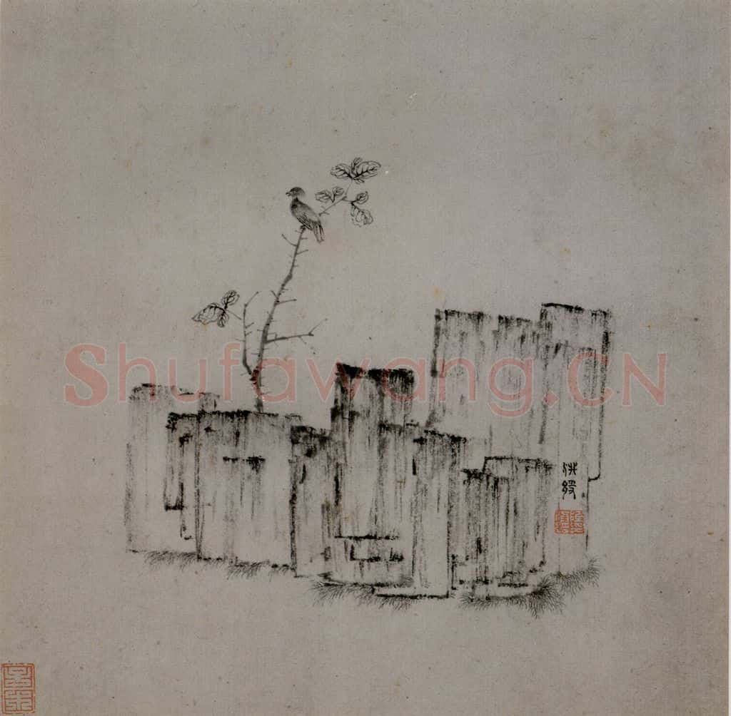 1619年 陈洪绶《模古图》书画作品